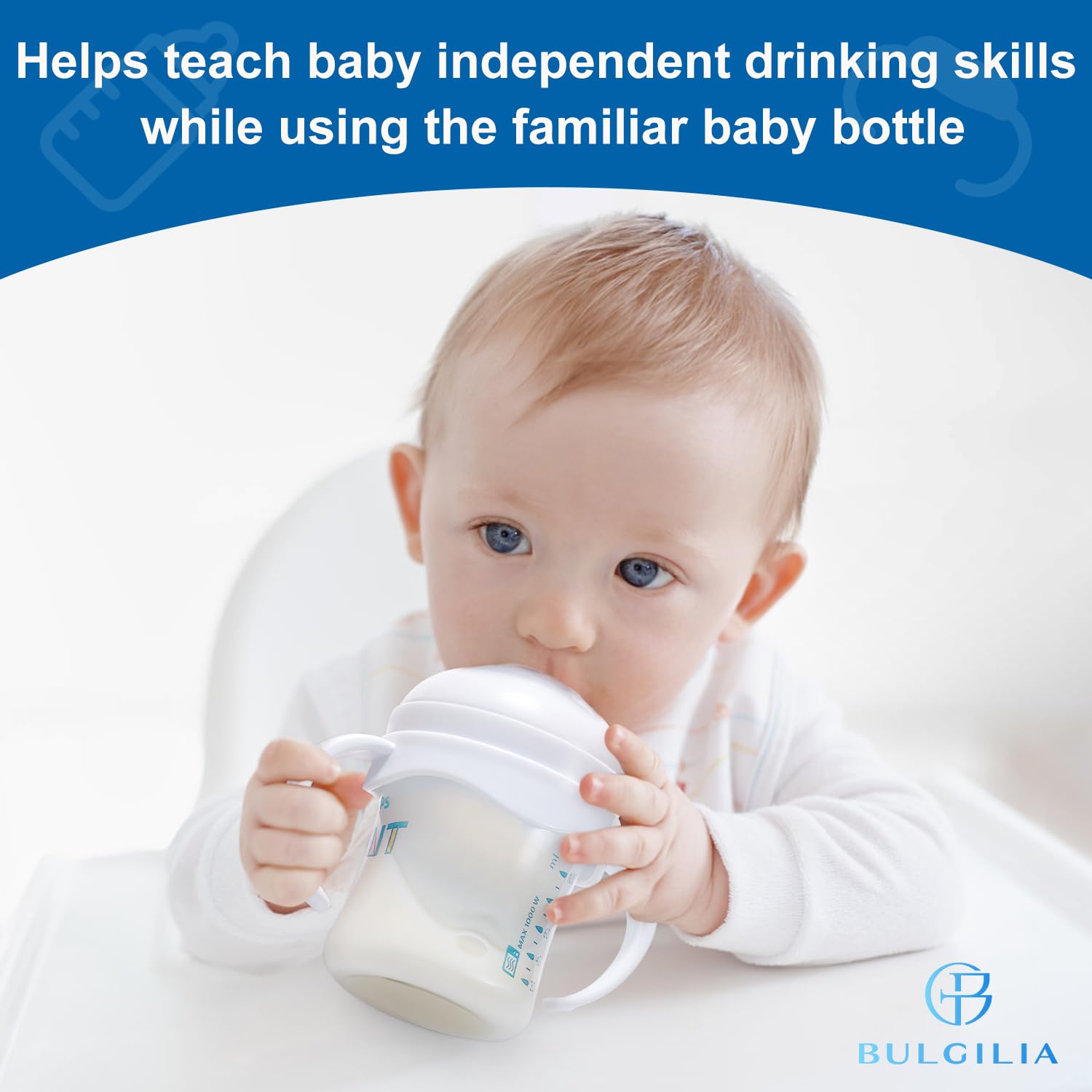 Easy-install BULGILIA handles attach quickly to compatible bottles