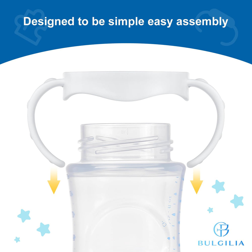 Grows with baby, encouraging independent drinking with a familiar bottle