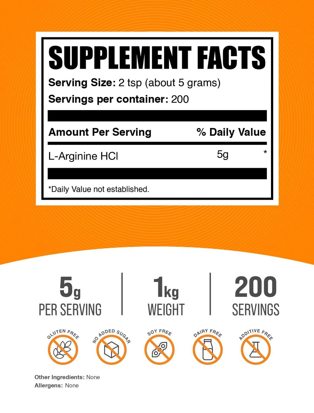 BulkSupplements L-Arginine HCl powder being poured into a shaker