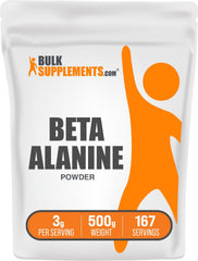 BulkSupplements Beta Alanine Powder with scoop for workouts and endurance support