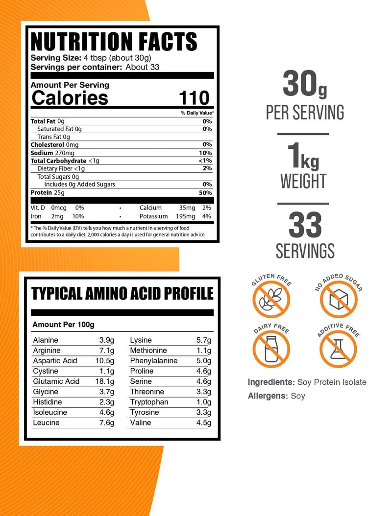 BulkSupplements Soy Protein Isolate scoop shaker for quick vegan shakes.