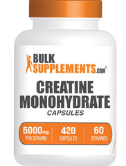 BulkSupplements Creatine Monohydrate Capsules bottle supports training consistency