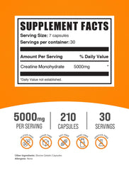 Closeup of micronized BulkSupplements creatine capsules for smooth dosing.