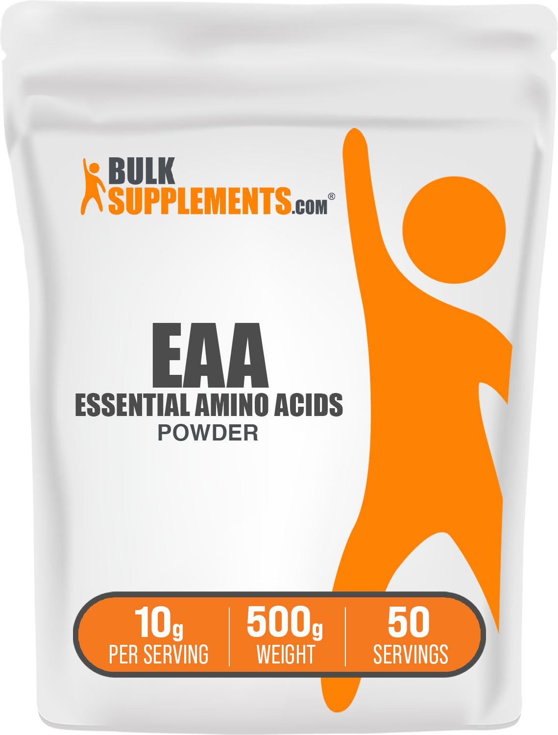 BulkSupplements Essential Amino Acids powder bottle for versatile shakes to support workouts