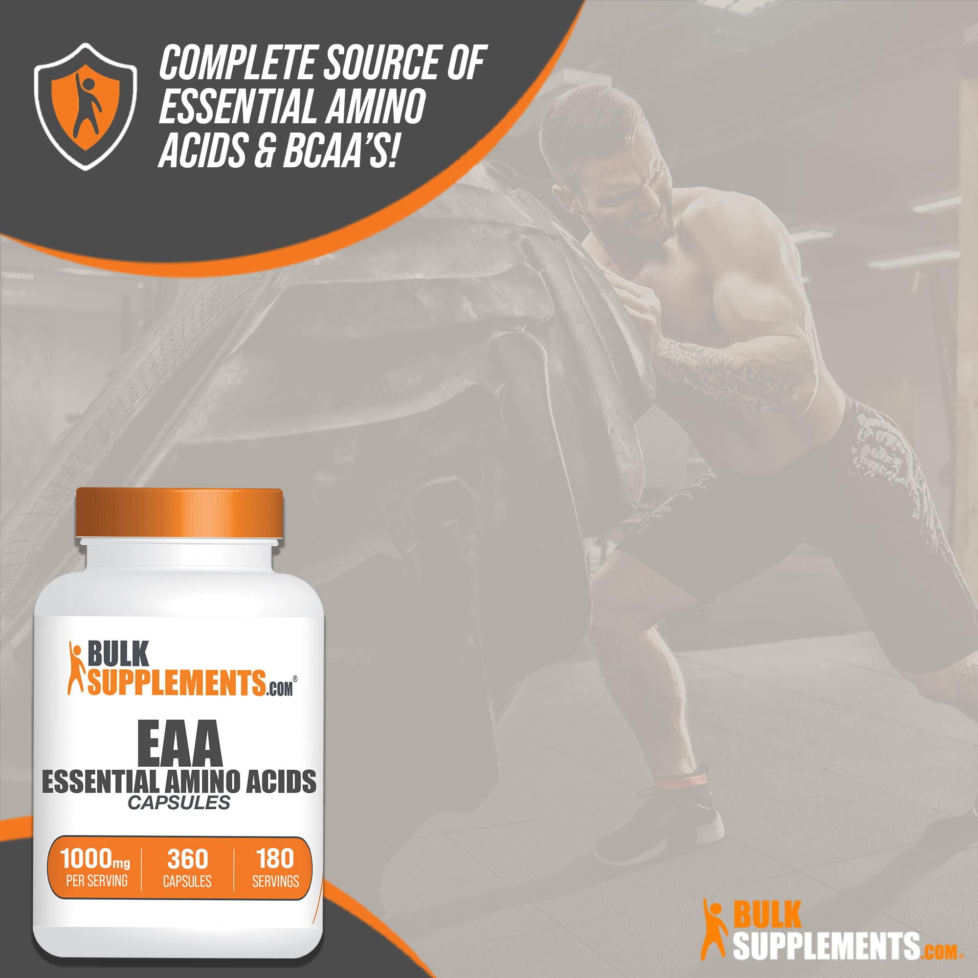 BulkSupplements gluten-free capsules label highlights gluten-free formula
