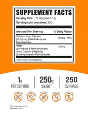 BulkSupplements HMB serving scoop showing 1 g dosage for consistency.