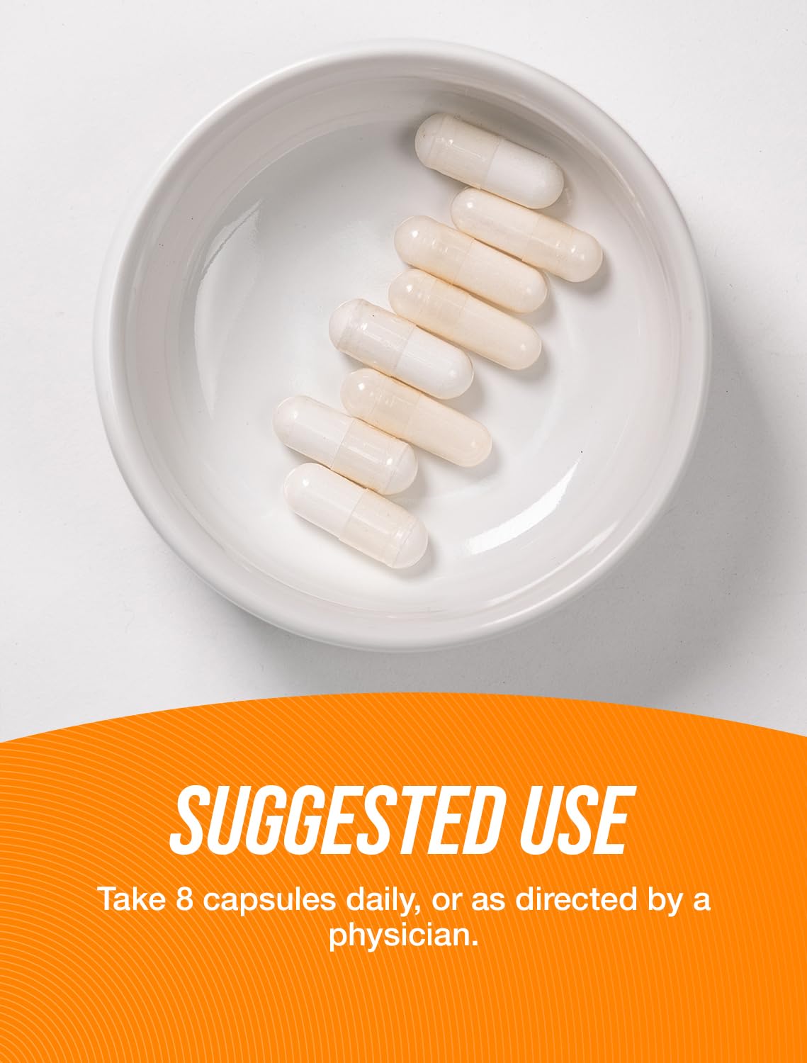 BulkSupplements L-Arginine capsules gluten-free label communicates gluten-free formulation.