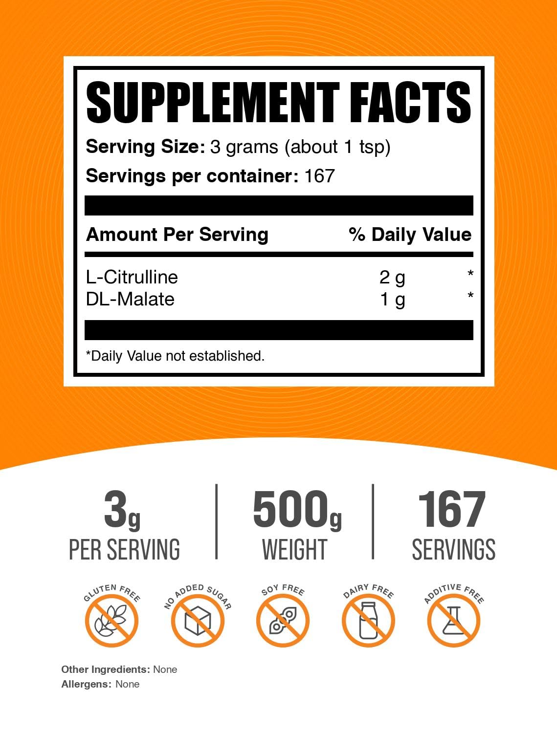 BulkSupplements L-Citrulline Malate 2:1 powder scoop highlights easy dosing for pre-workout routines