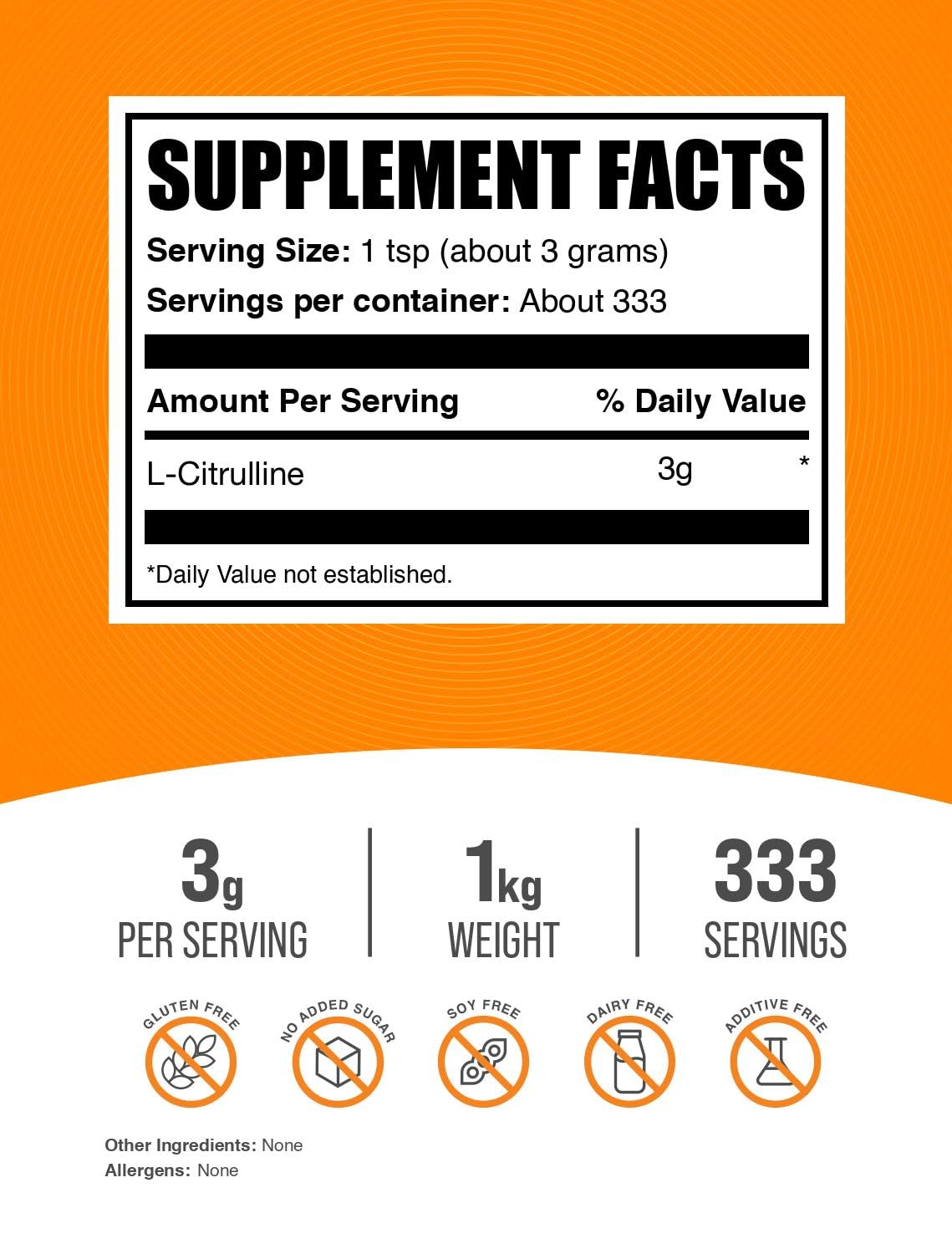 BulkSupplements L-Citrulline powder bottle ready for daily shakes.