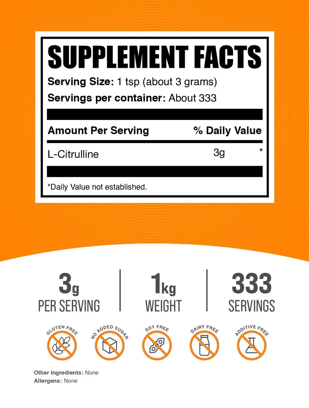 BulkSupplements L-Citrulline powder bottle ready for daily shakes.