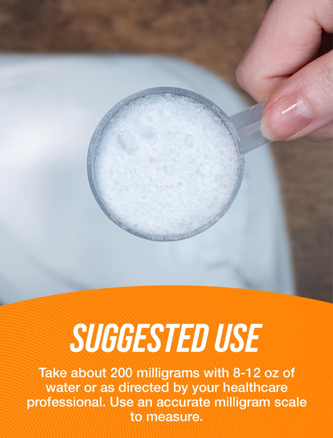 BulkSupplements L-Theanine powder ingredients label highlights gluten-free formula.