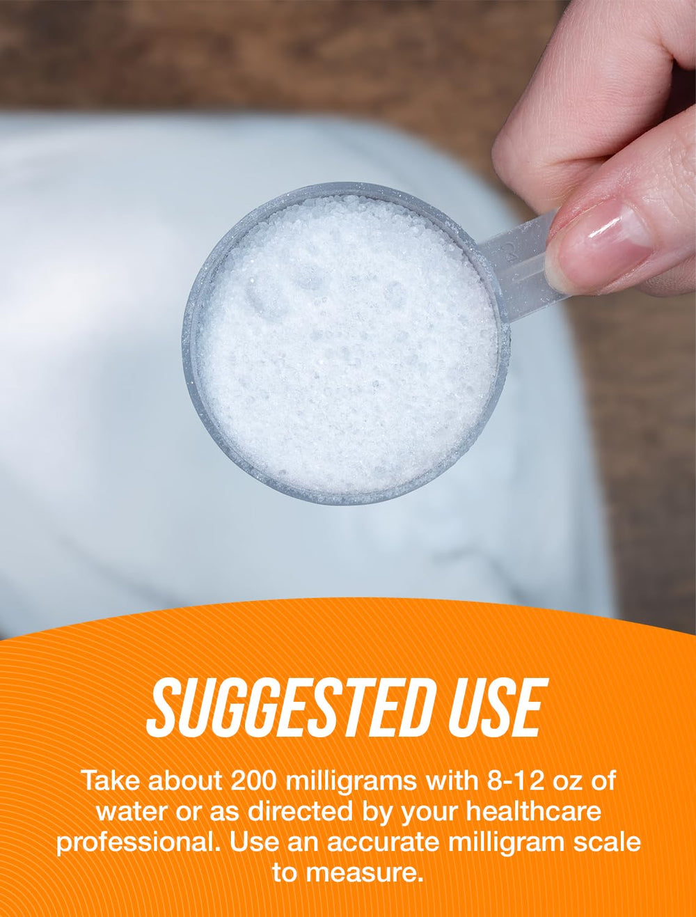 BulkSupplements L-Theanine powder ingredients label highlights gluten-free formula.