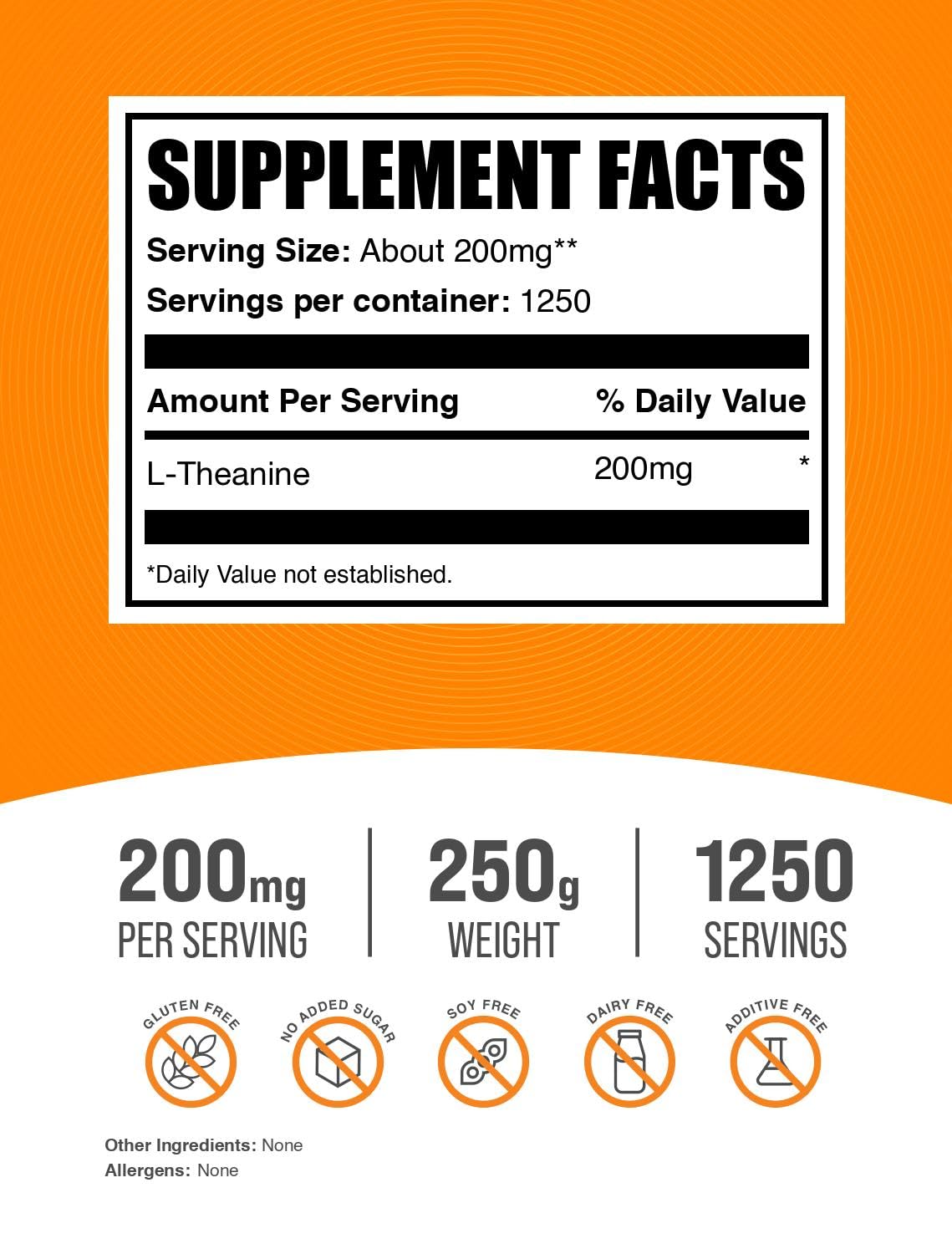 BulkSupplements L-Theanine powder pour shows easy mixing into beverages.