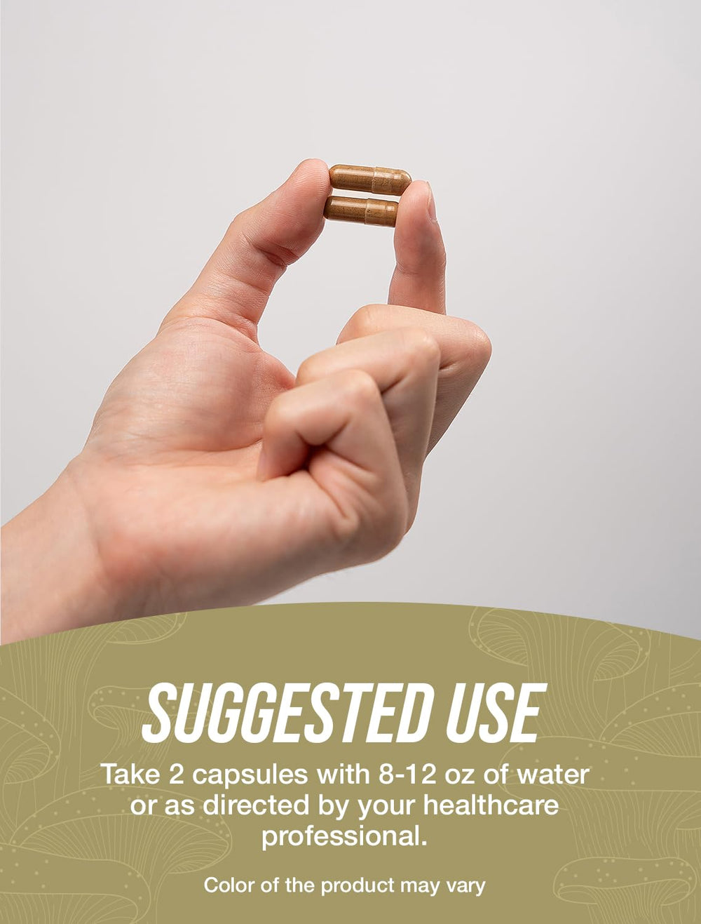 BulkSupplements Lion's Mane capsules label close-up, quality you can rely on