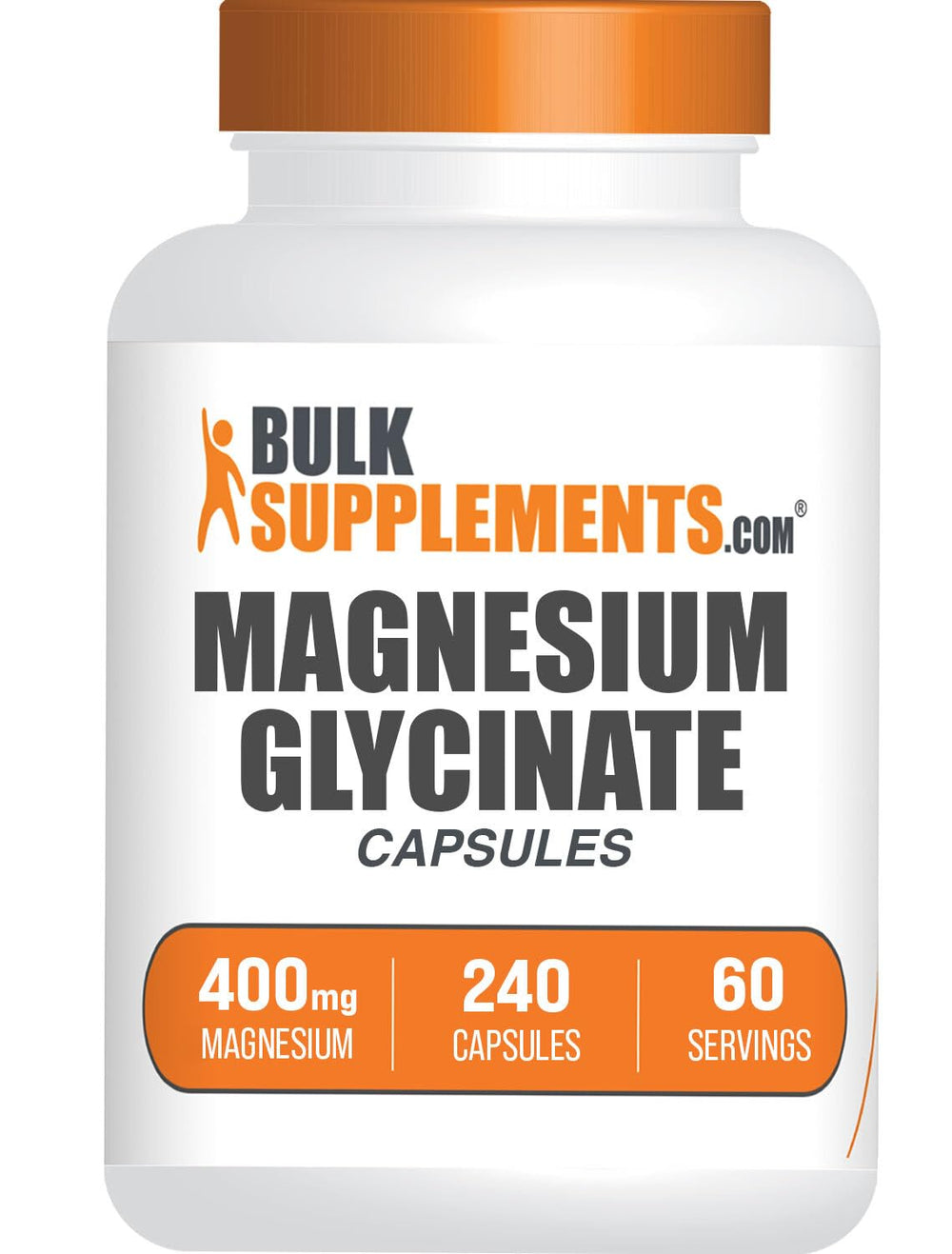 BulkSupplements magnesium glycinate capsules bottle for easy daily wellness
