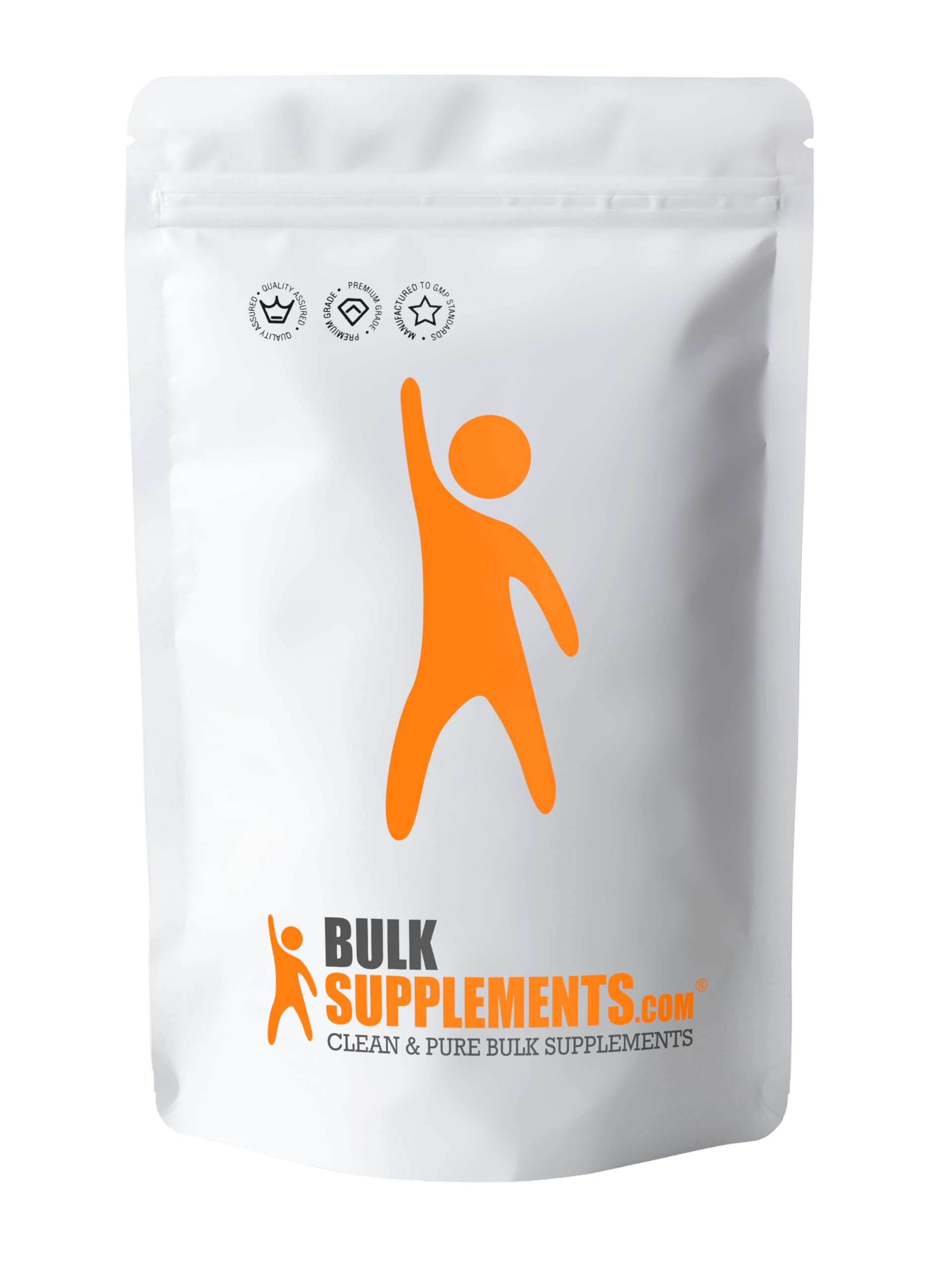 BulkSupplements Magnesium Malate powder with glass of water showcasing simple usage.