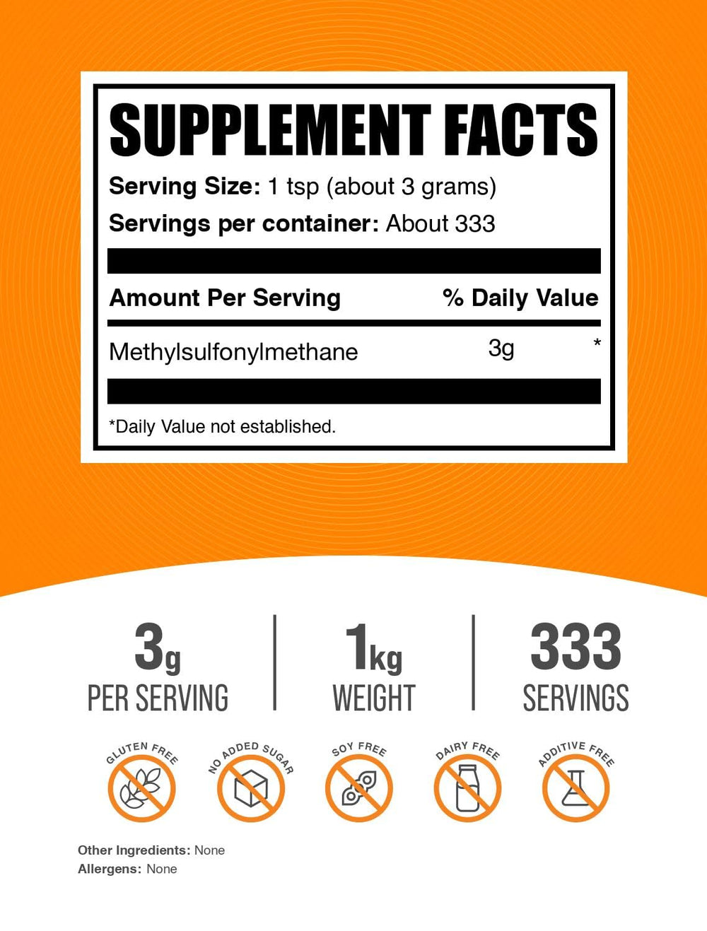 BulkSupplements MSM powder poured into a shaker for easy mixing.