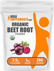 BulkSupplements Organic Beet Root Powder jar for daily wellness