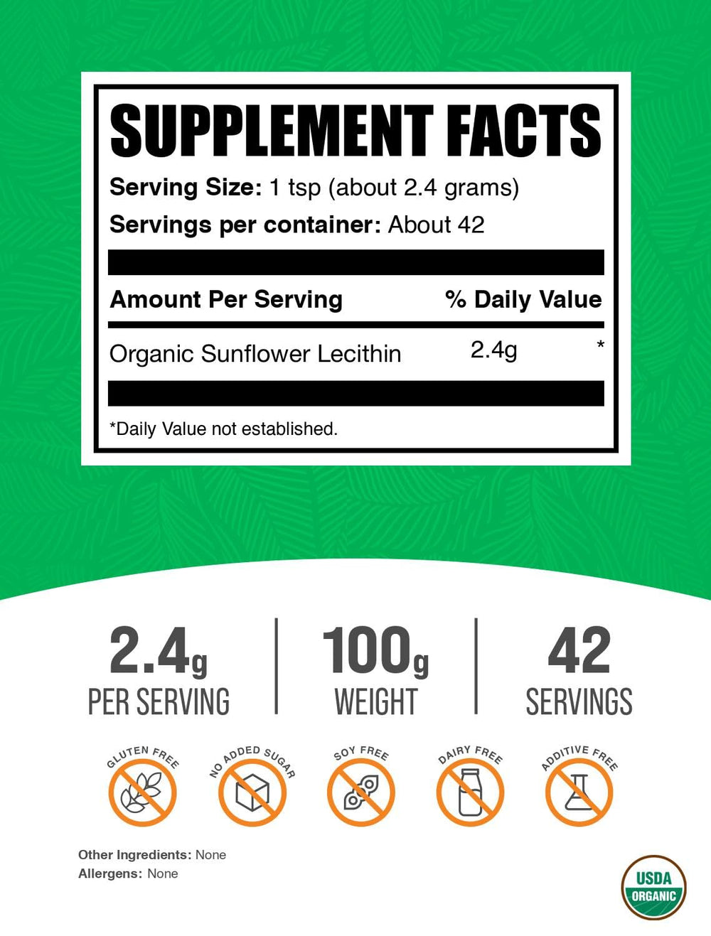 Pouring BulkSupplements Sunflower Lecithin powder for emulsification