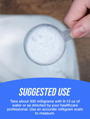 BulkSupplements potassium citrate powder label highlights gluten-free status and serving details.