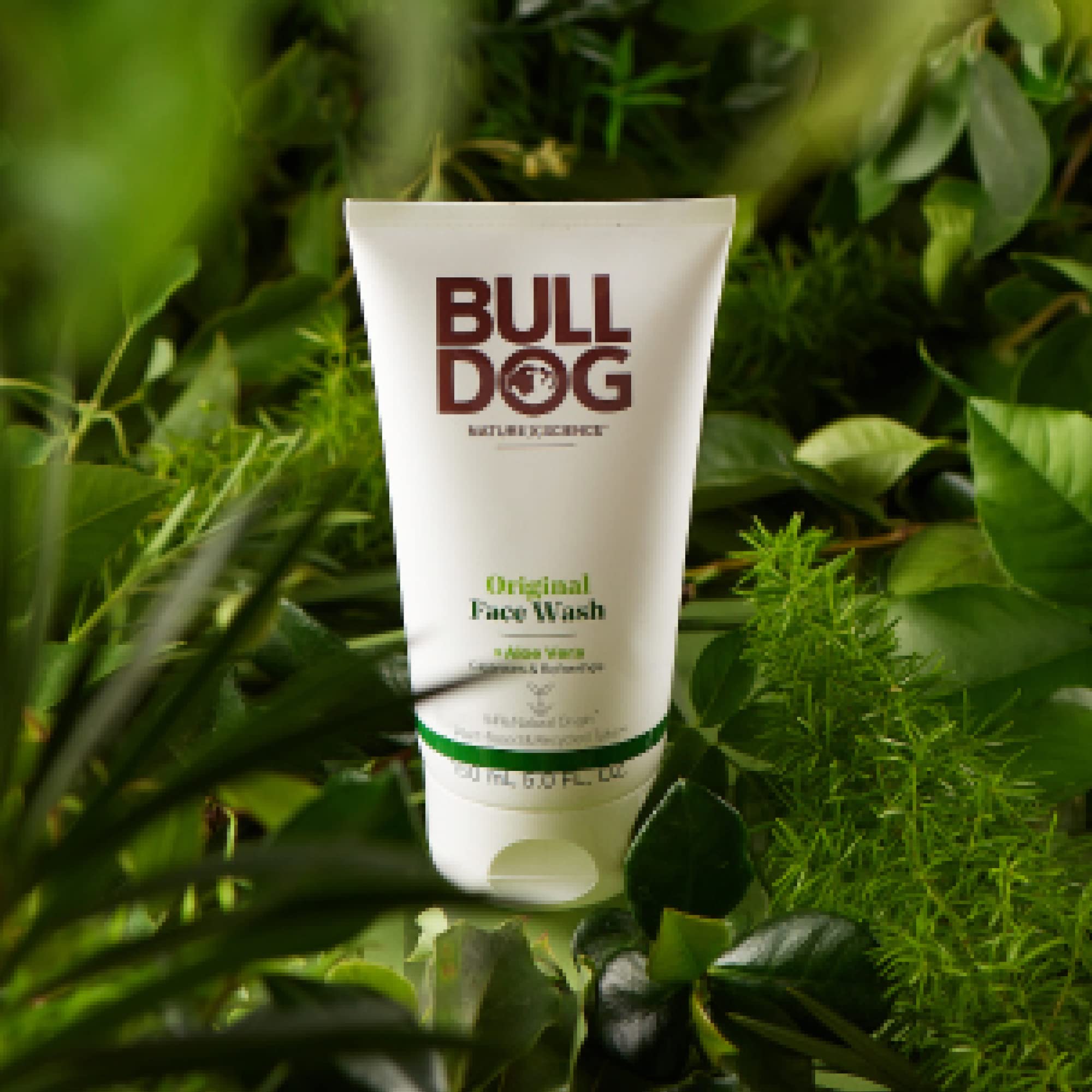 Packaging of Bulldog Original Face Wash shown.