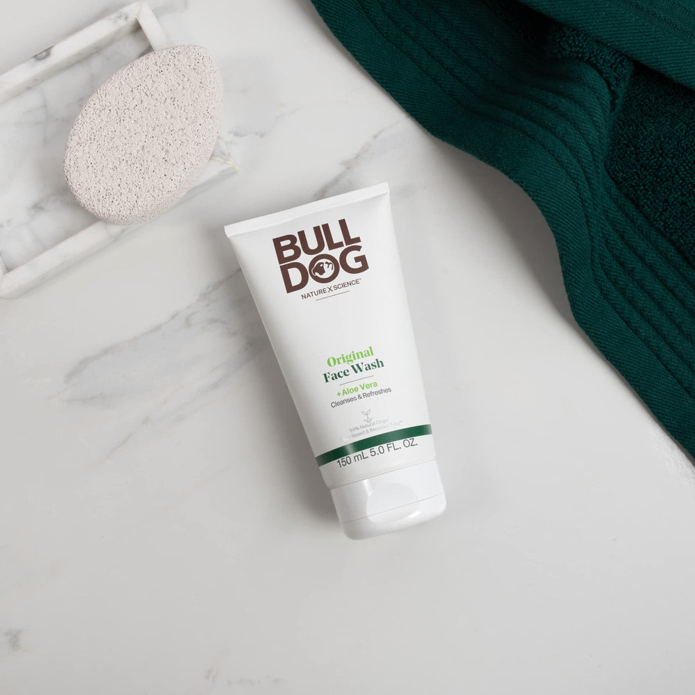 Clear, balanced skin after using Bulldog Original Face Wash.