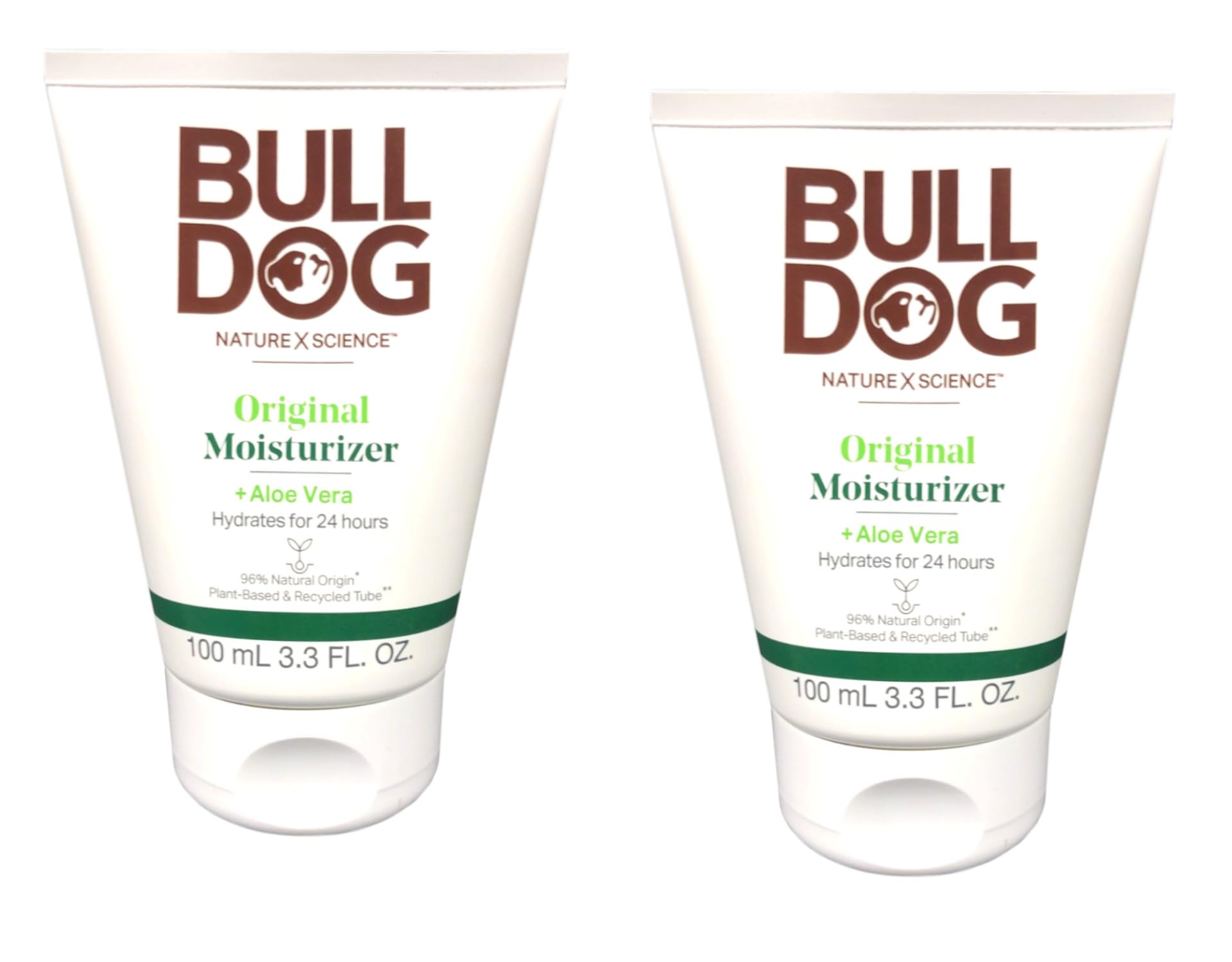 Bulldog Original Moisturizer with Aloe Vera bottle delivers soothing hydration.