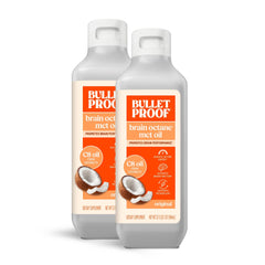 Bulletproof Brain Octane C8 MCT Oil bottle 2-pack for easy energy in coffee and smoothies