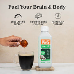 Bulletproof C8-C10 MCT Oil pour bottle for quick coffee or smoothies