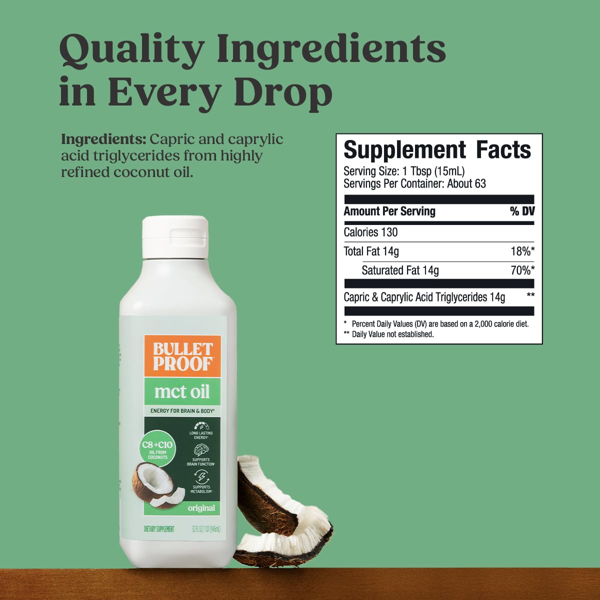 Bulletproof MCT Oil soup or recipe add-in offers versatility