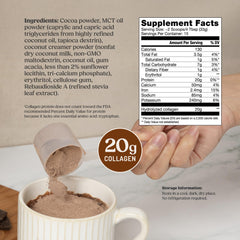 Bulletproof Chocolate Collagen MCT scoop ready to blend into drinks