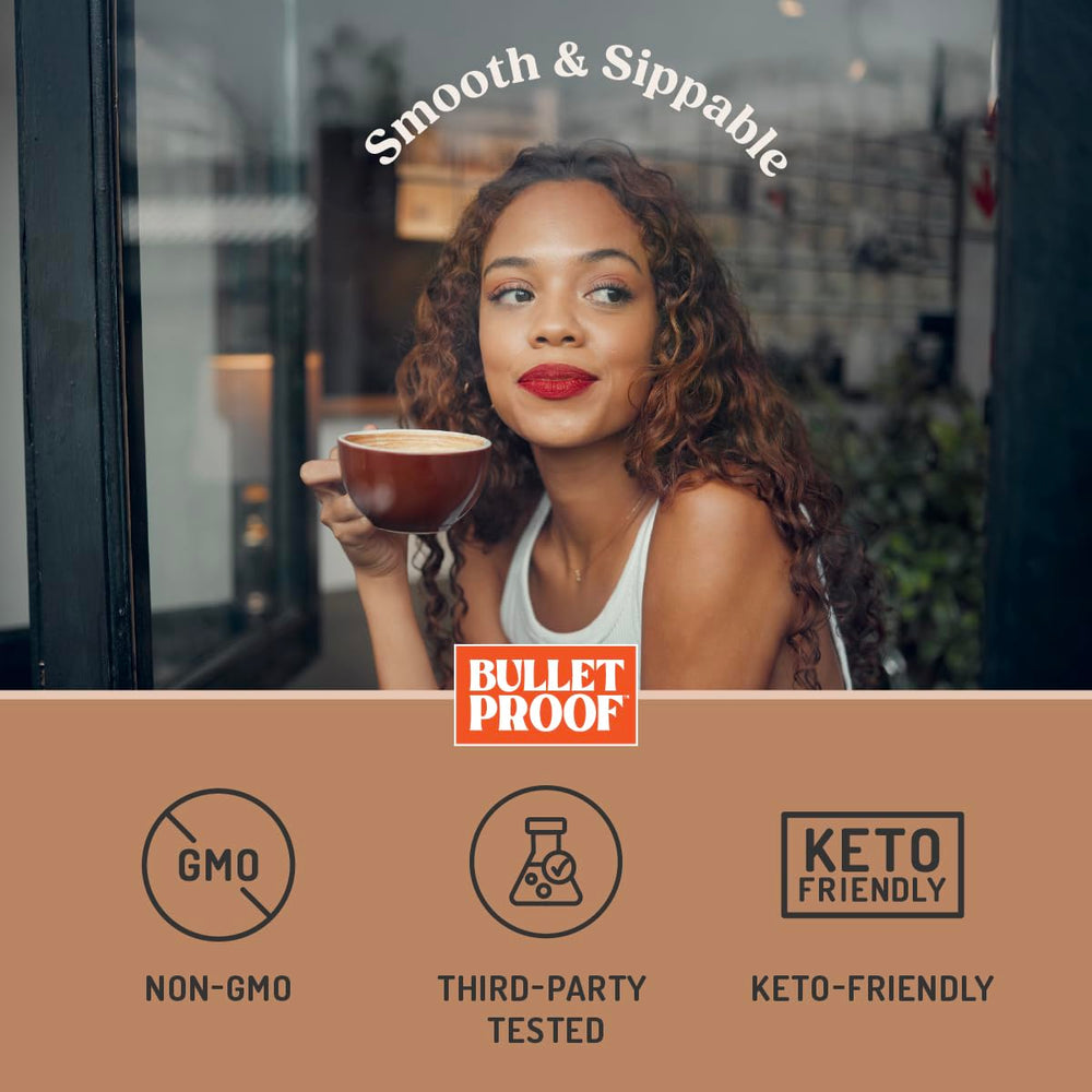 Bulletproof Creamer label highlights non-GMO and gluten-free ingredients.