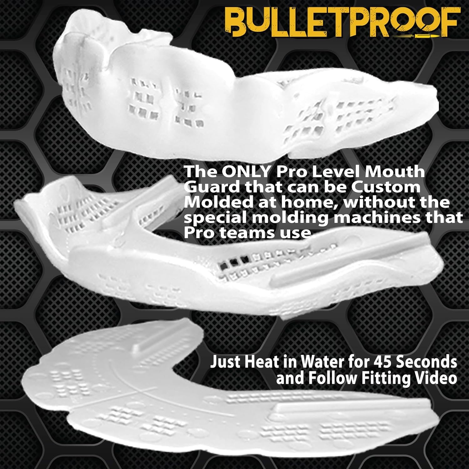 BulletProof Mouthguards ultimate-breathability – speak clearly while breathing freely.