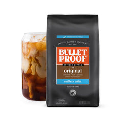 Bulletproof Original Cold Brew coarse-ground bag front, ideal for smoother at-home cold brew.