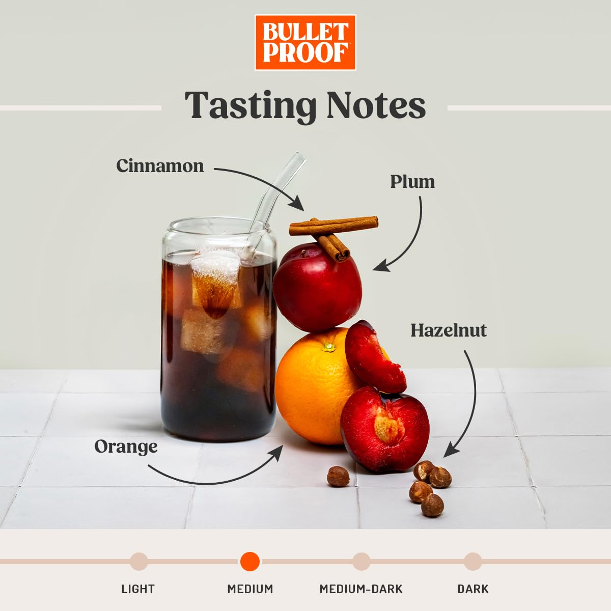 Bulletproof Original Cold Brew coarse-ground beans closeup, showing uniform grind for cold brew.