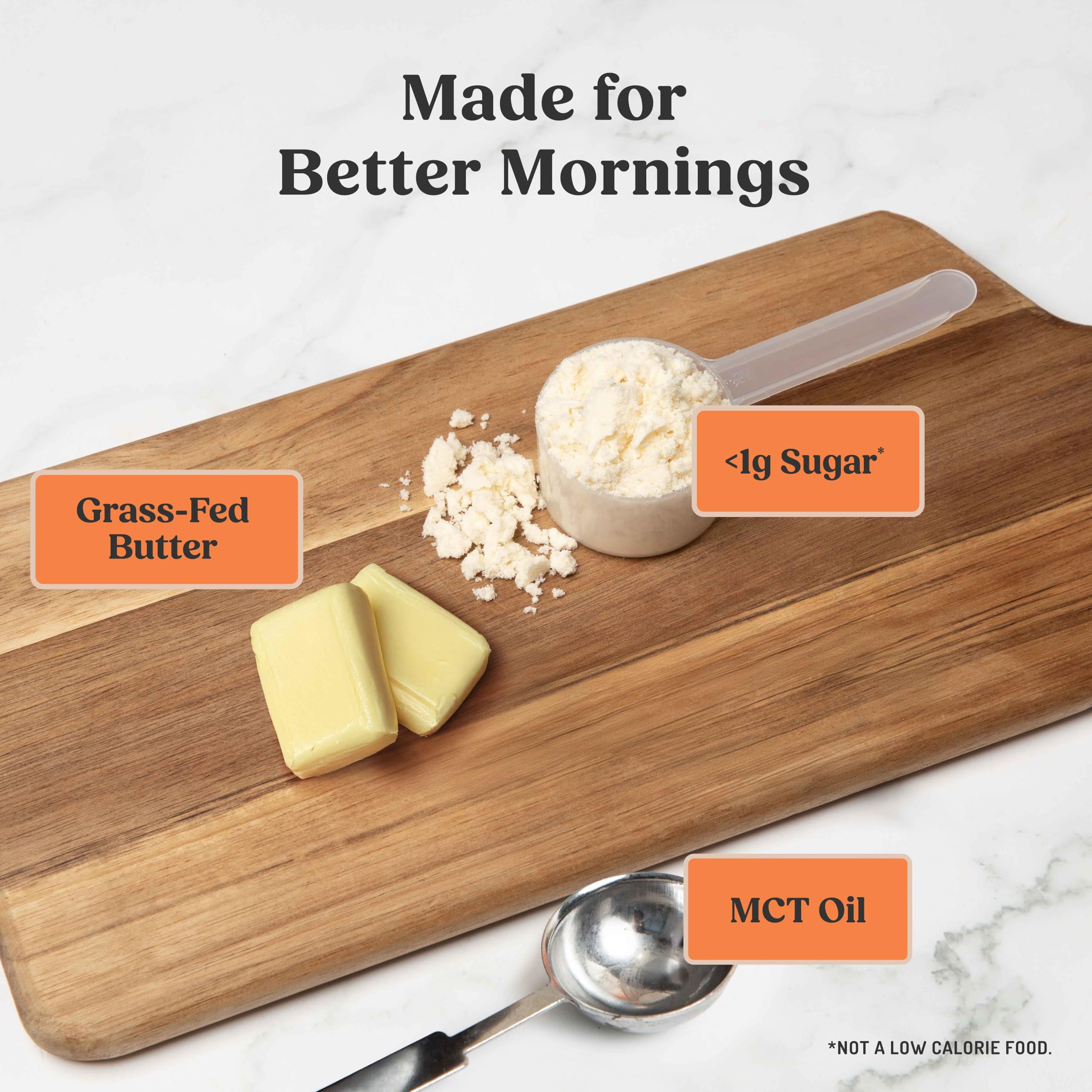 Bulletproof Original Creamer ingredients MCT oil and grass-fed butter for a creamy cup