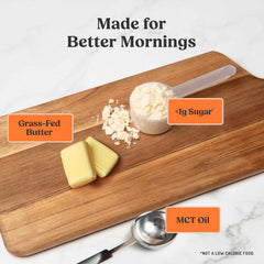Bulletproof Original Creamer ingredients MCT oil and grass-fed butter for a creamy cup