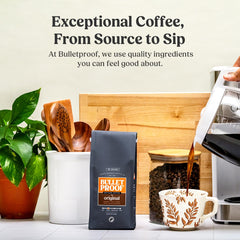 Bulletproof Original Medium Roast pour-over highlighting clean, balanced flavor