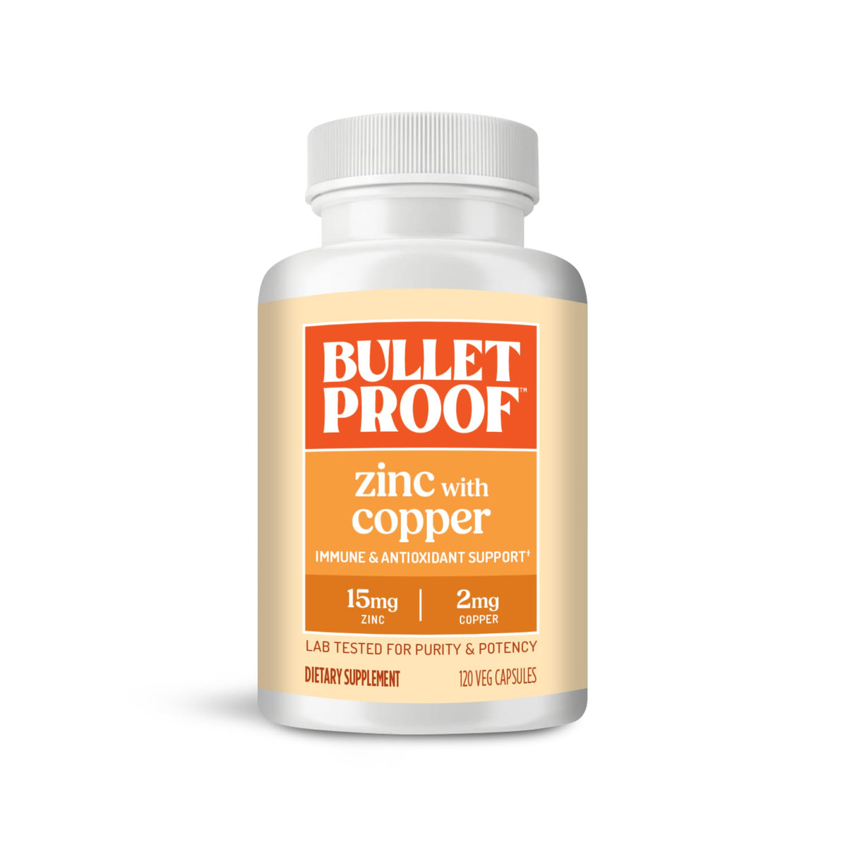 Bulletproof Zinc with Copper bottle and pour: easy daily immune and mood support