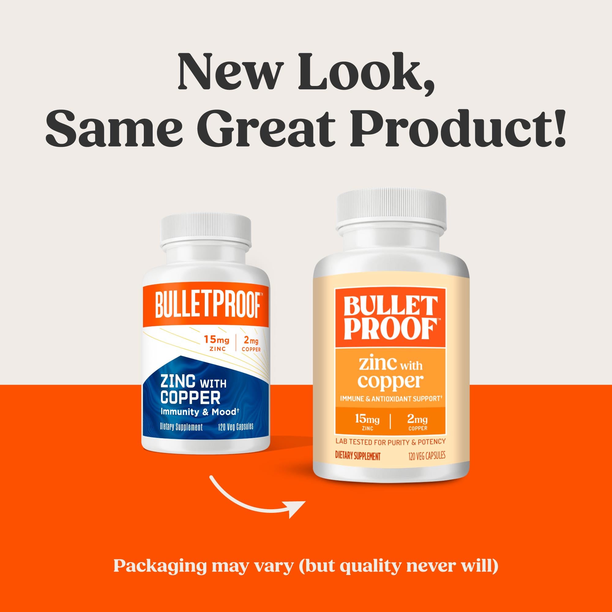 Bulletproof Zinc with Copper capsules closeup showing balanced minerals in one capsule
