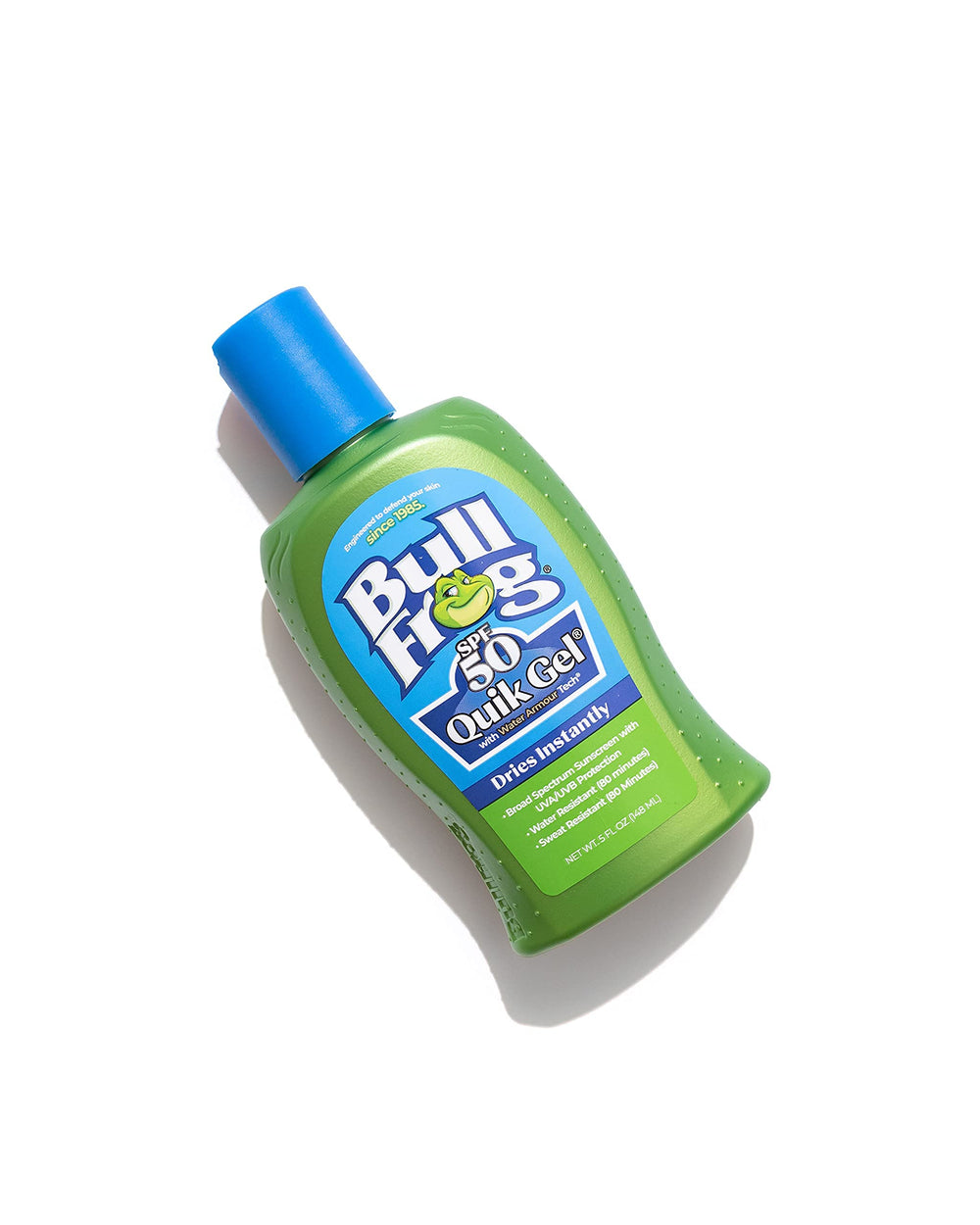 Bullfrog Quik Gel Sunscreen application demonstrates quick, non-greasy coverage outdoors.