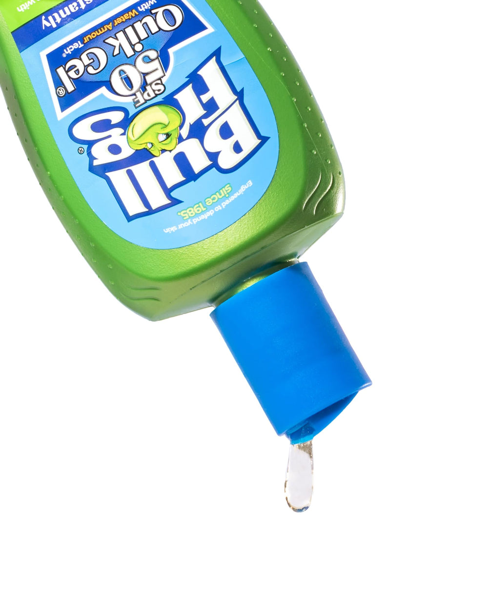 Bullfrog Quik Gel Sunscreen cap makes secure, easy application.