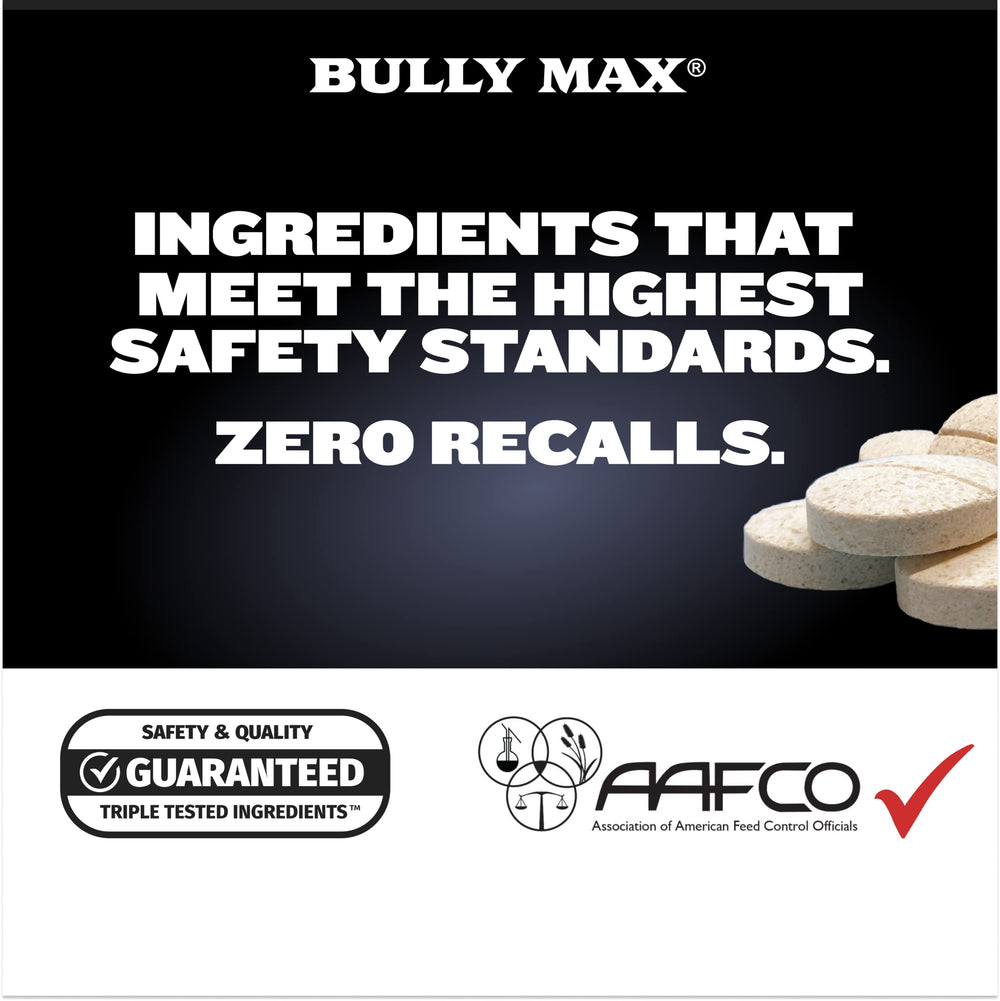 Bully Max Power Tabs energy-supporting formula for active dogs during play.