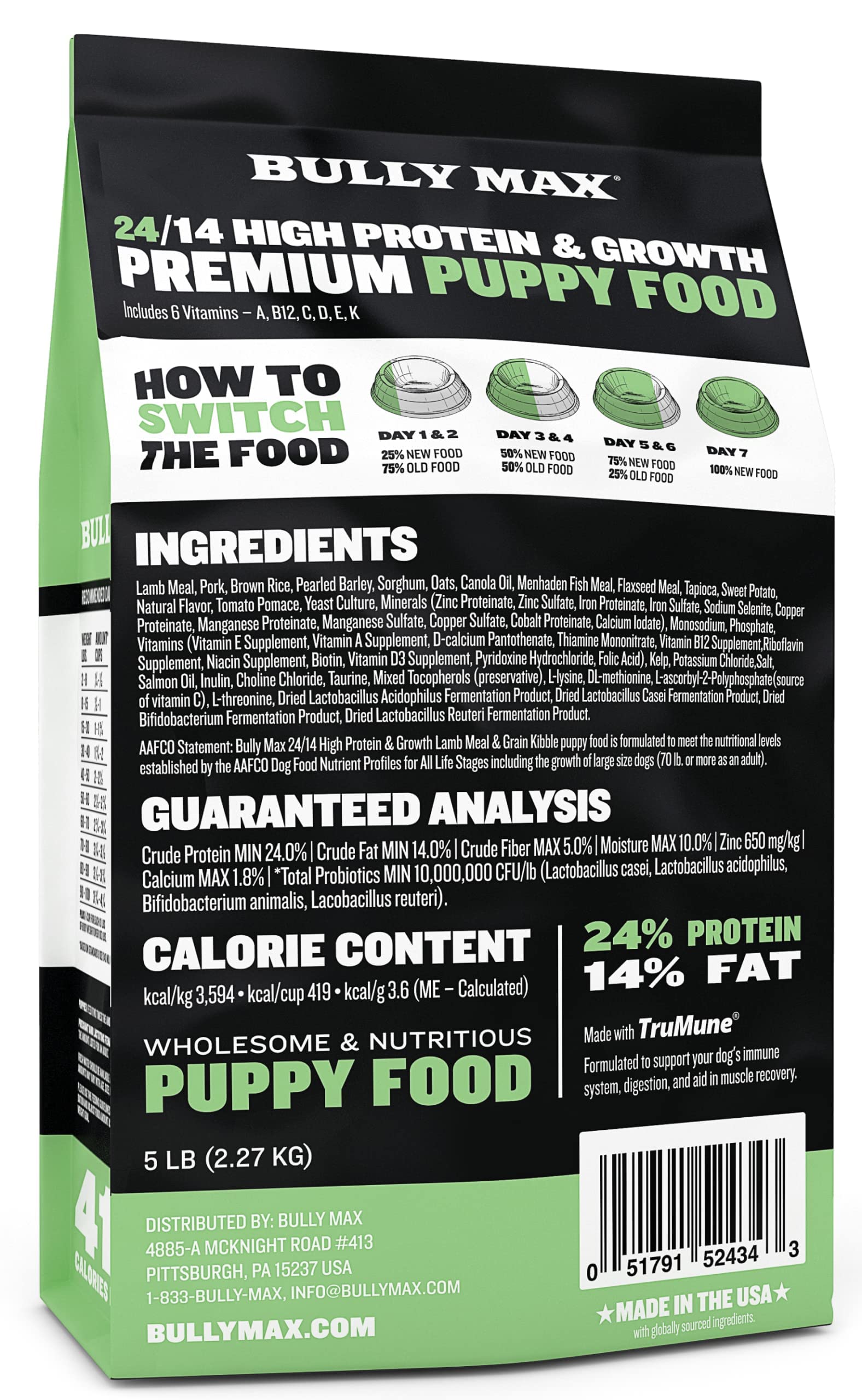 Bully Max postbiotics support gut health and immune balance.
