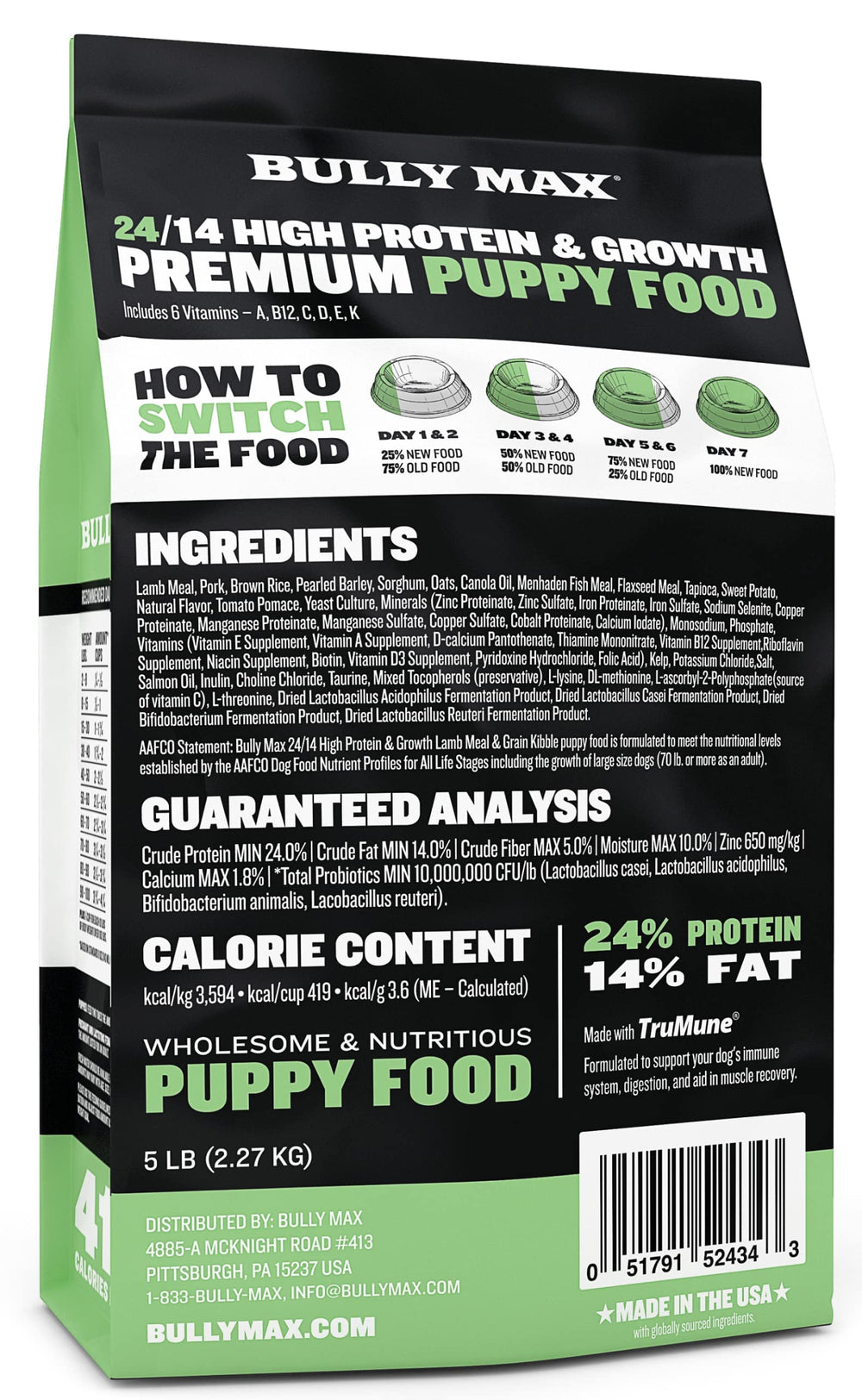 Bully Max postbiotics support gut health and immune balance.