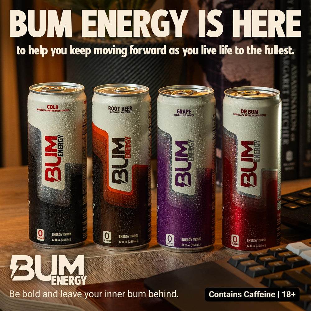 Bum Energy Cola pack ready for on-the-go boosts