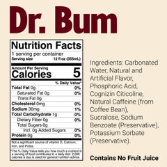 Bum Energy can poured, showcasing refreshing, lightly carbonated focus boost.