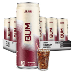 Bum Energy can, side view, delivering clean, sustained energy.