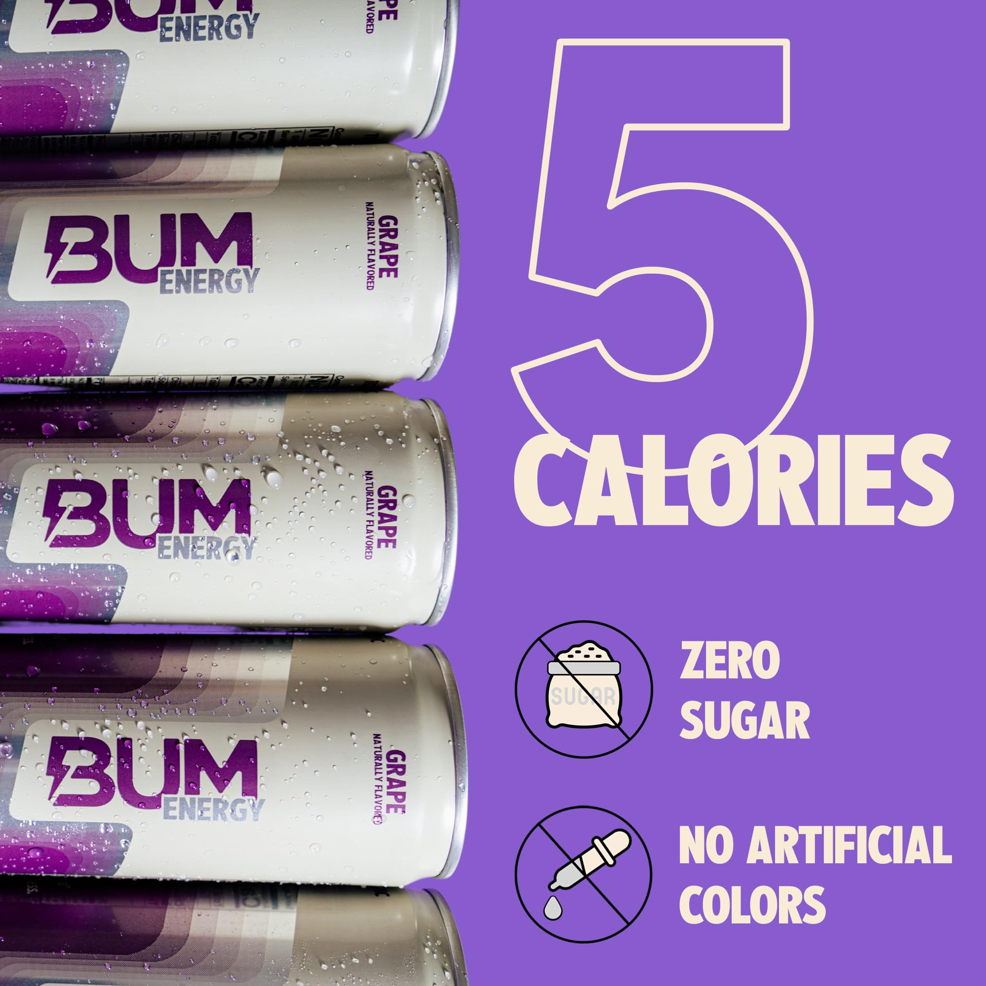 Bum Energy Grape athlete pre-workout fueling training with natural caffeine.
