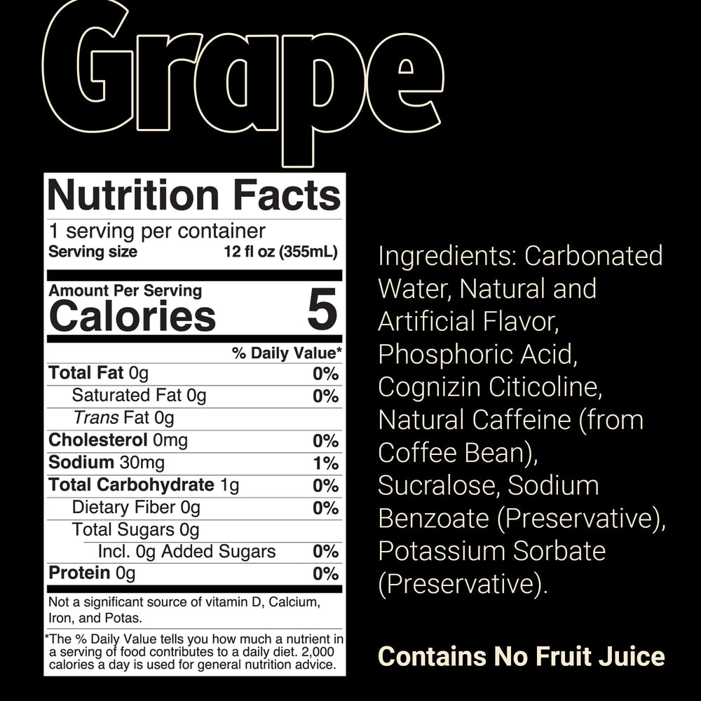 Bum Energy Grape can being poured, signaling a refreshing energy boost for workouts.